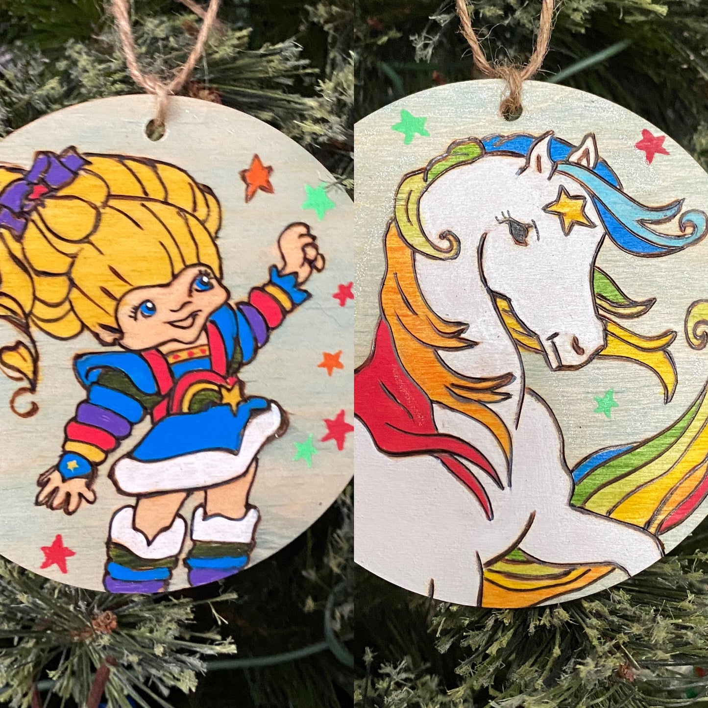 Rainbow Brite and Starlight Ornament Set