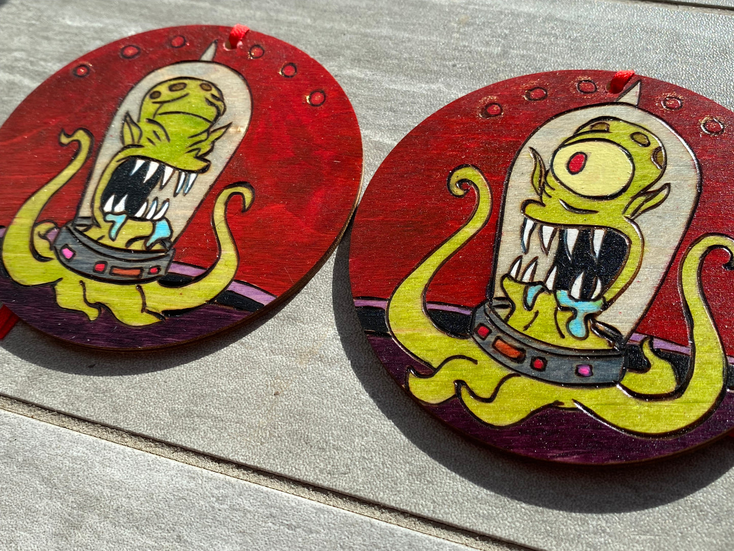 Kang and Kodos Treehouse of Horror Ornament Set