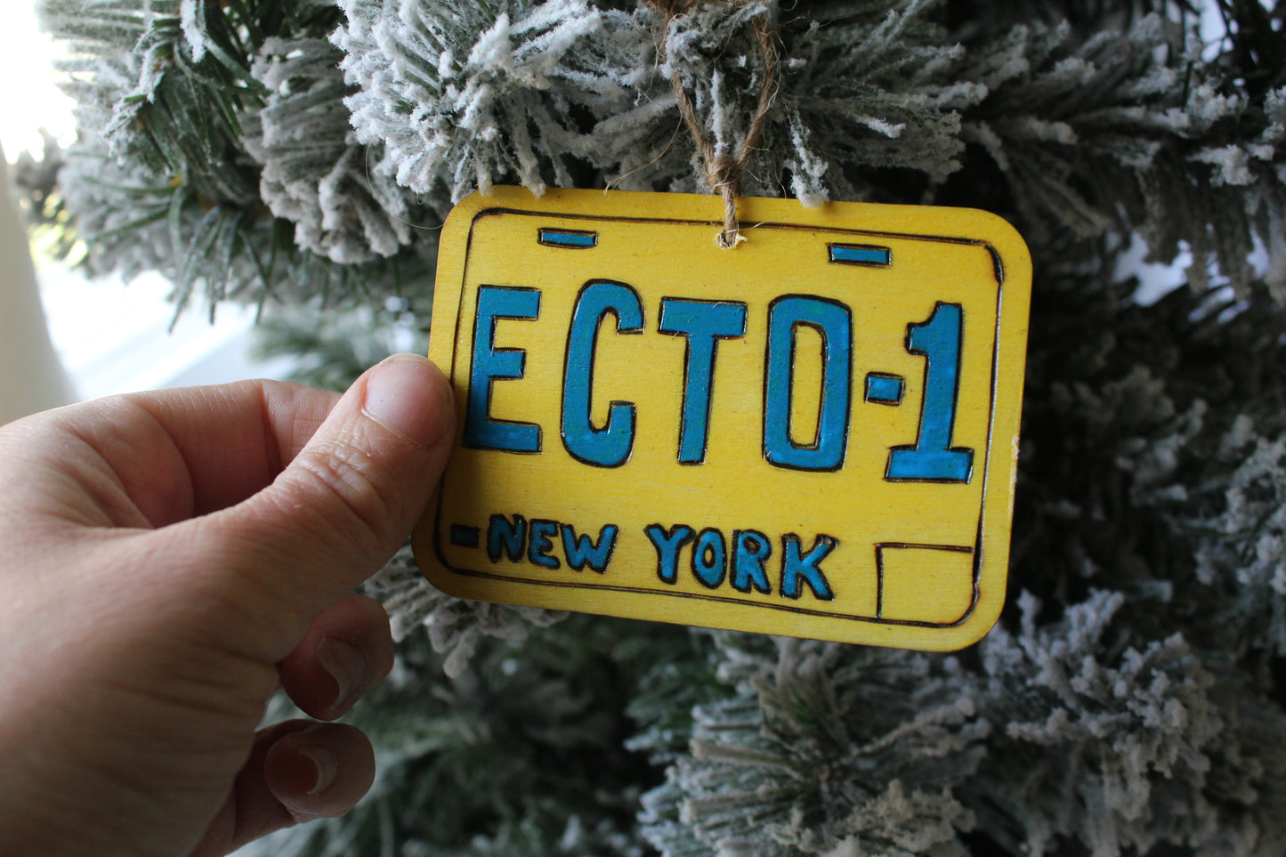 Ghostbusters Replica Ecto 1 License Plate Ornament