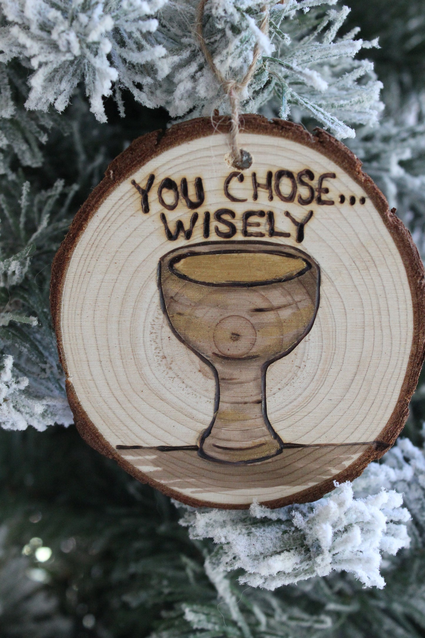 Indiana Jones Last Crusade You Chose Wisely Cup of Christ Ornament