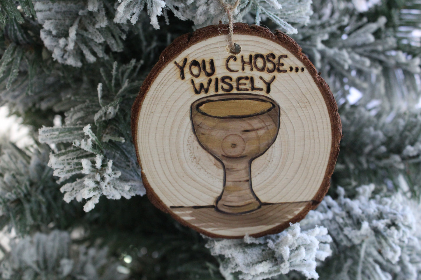 Indiana Jones Last Crusade You Chose Wisely Cup of Christ Ornament
