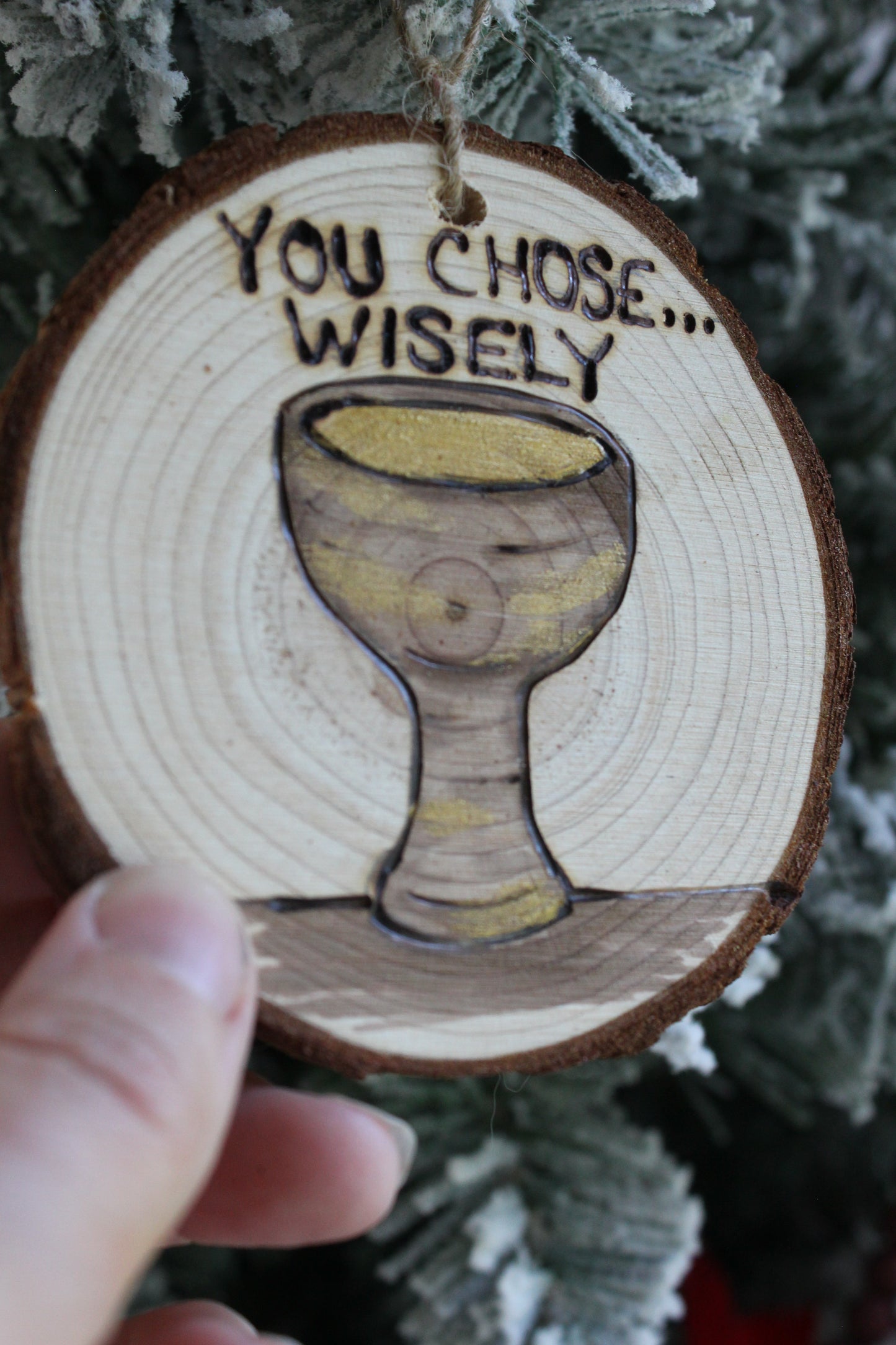 Indiana Jones Last Crusade You Chose Wisely Cup of Christ Ornament