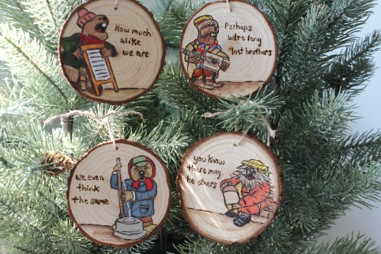Emmet Otter Jug Band Christmas ornament set Jim Henson