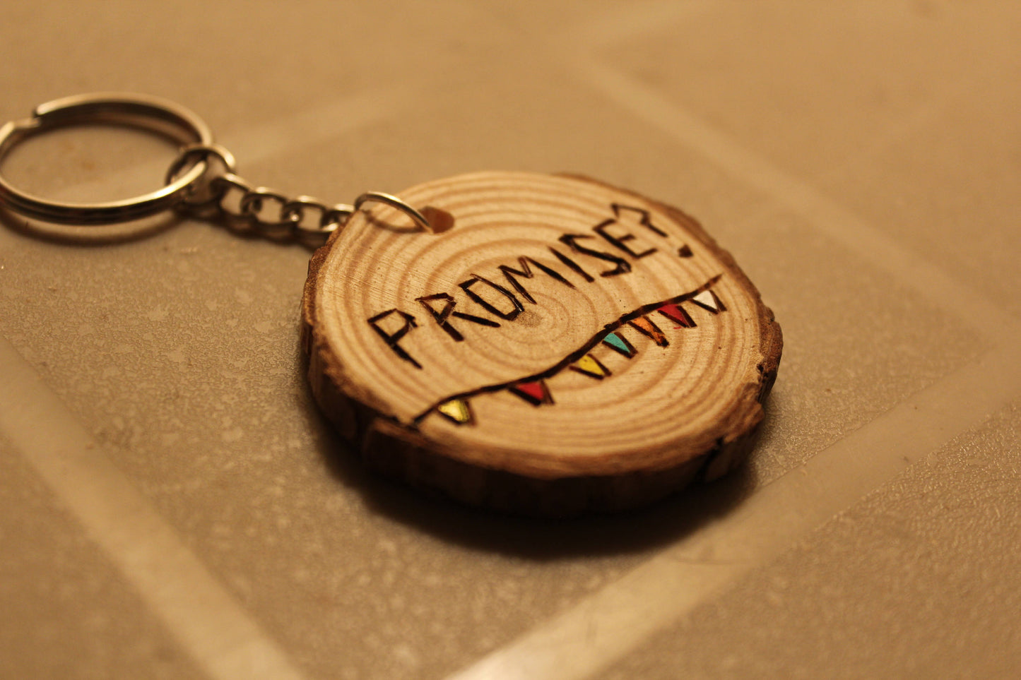 Stranger Things "Promise" keychain
