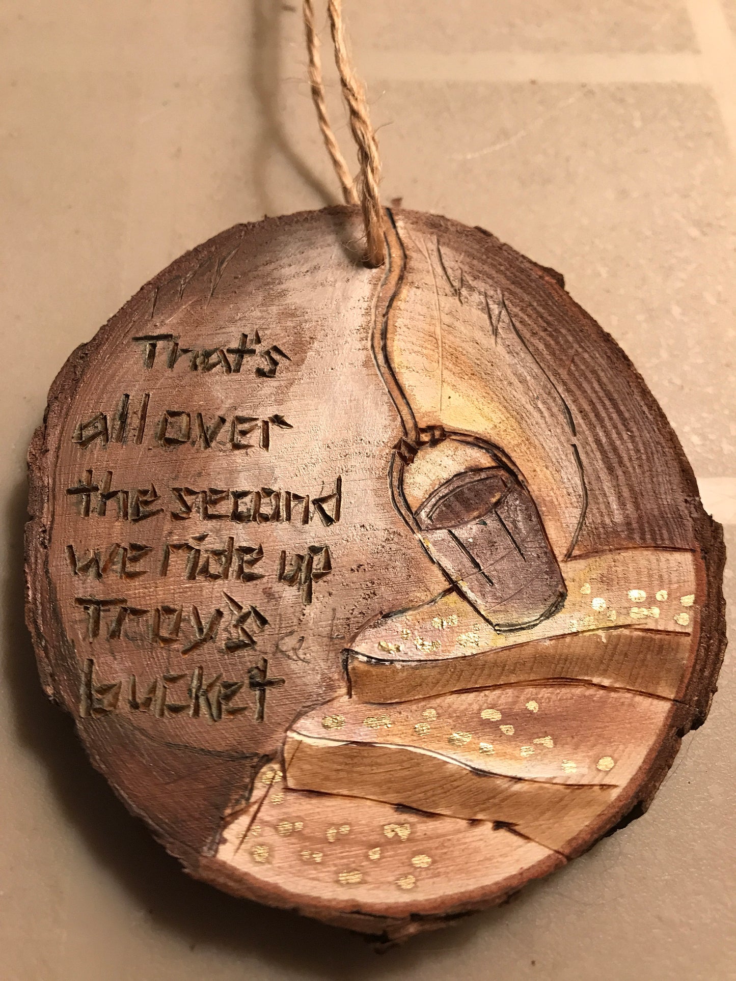 Goonies Inspired Troy's Bucket ornament