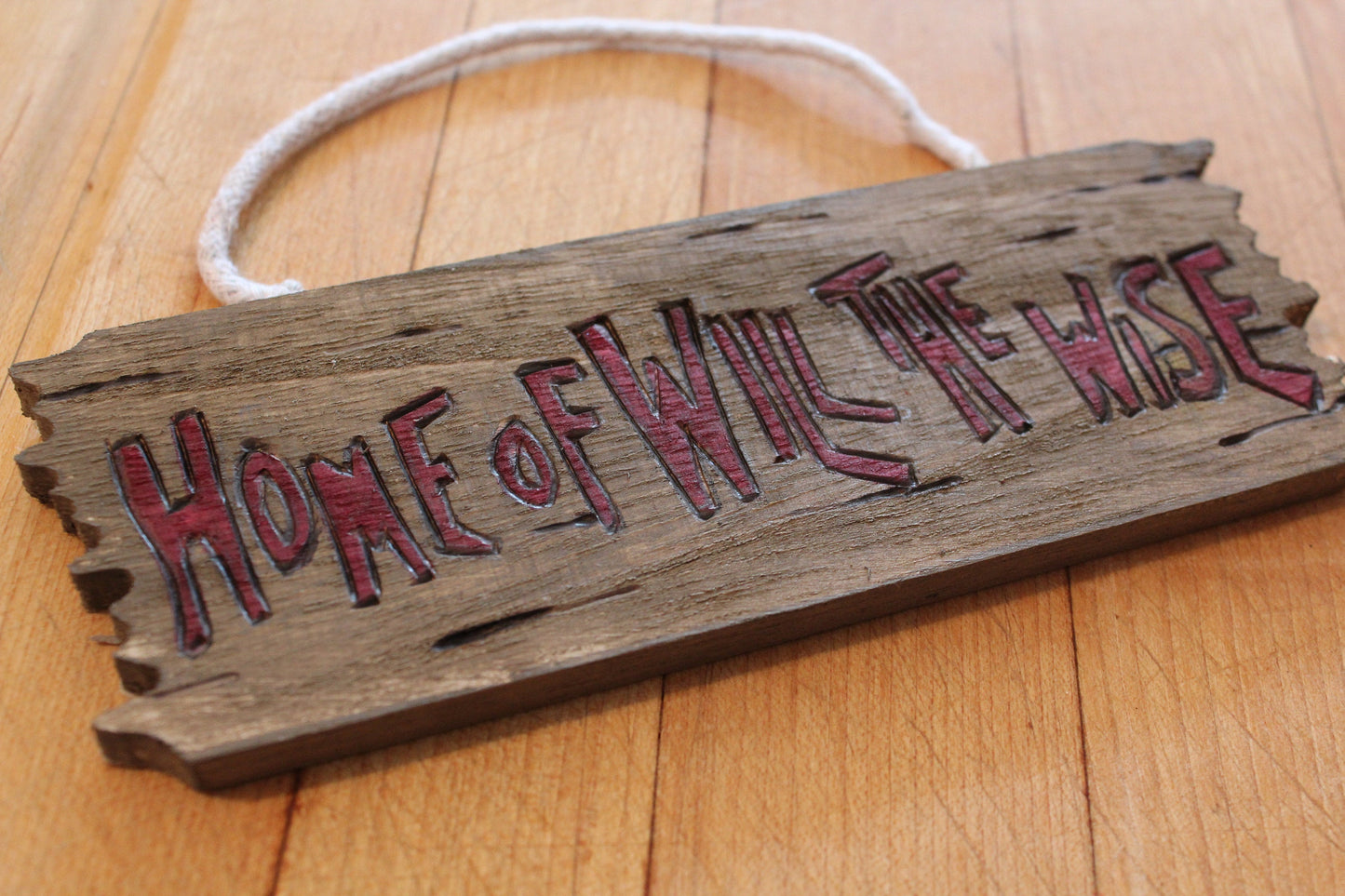 Stranger Things inspired Home of Will the Wise Castle Byers Sign ornament