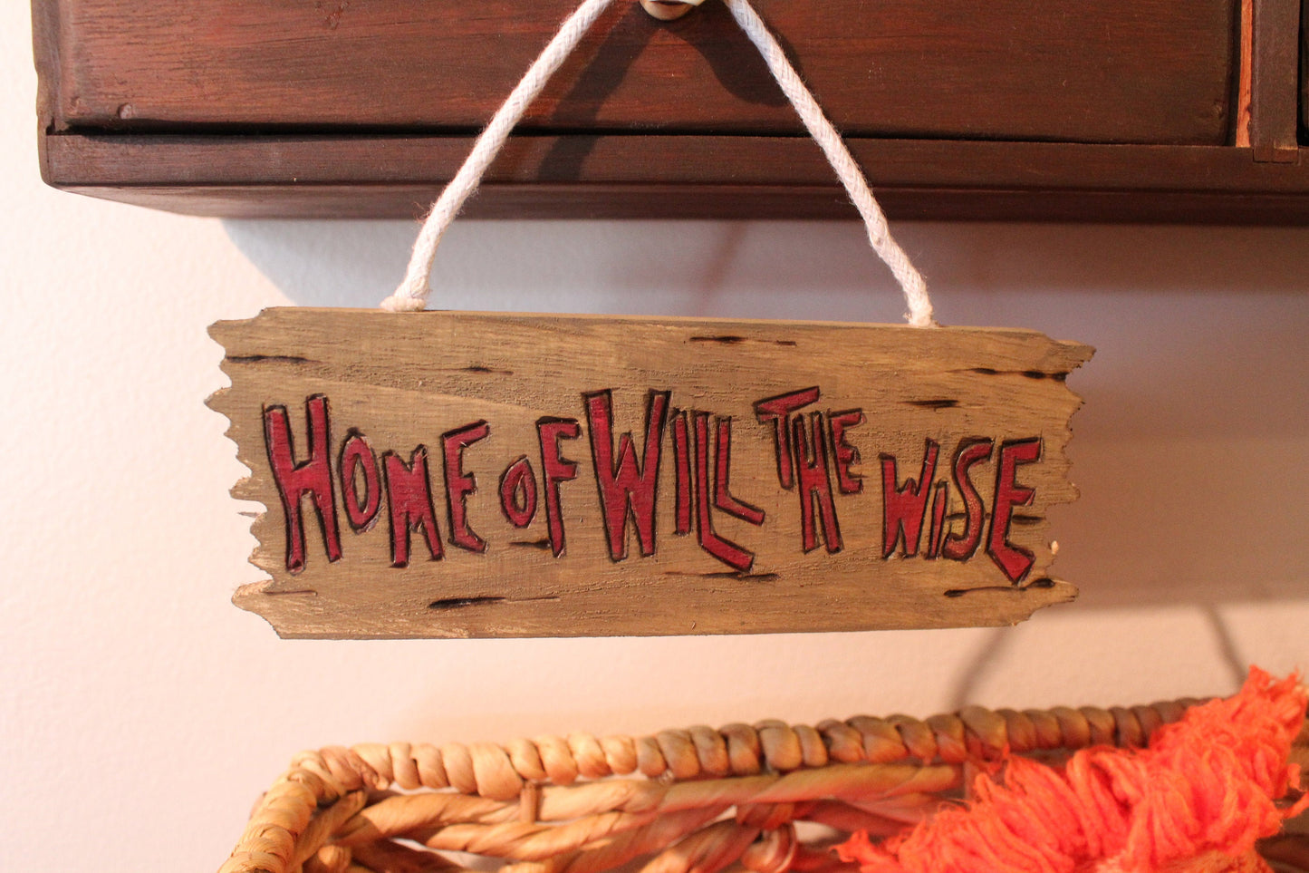 Stranger Things inspired Home of Will the Wise Castle Byers Sign ornament