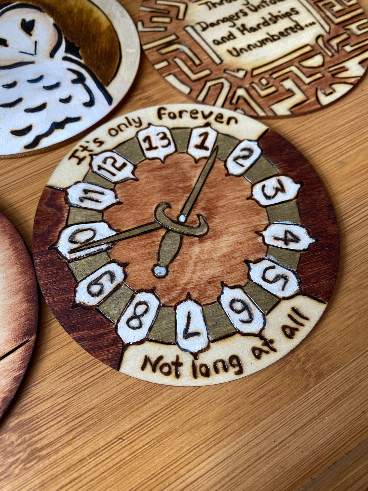 Labyrinth coaster set /ornament set owl fireys Jim Henson 80’s