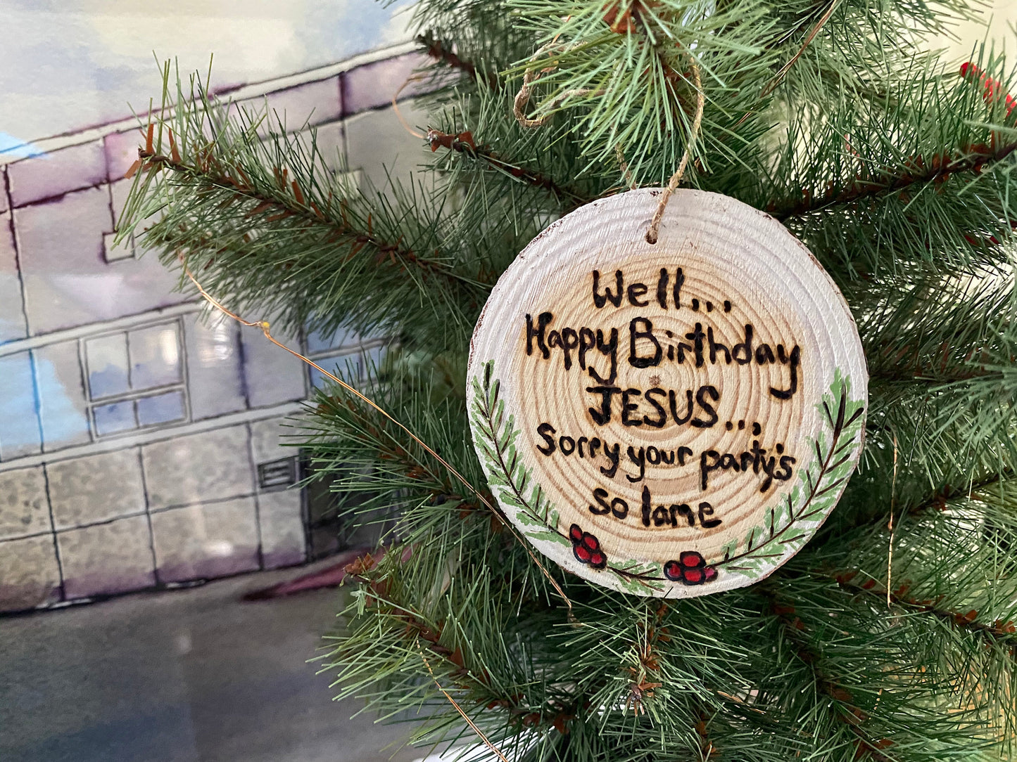 The Office Happy Birthday Jesus Christmas Ornament Michael Scott Secret Santa