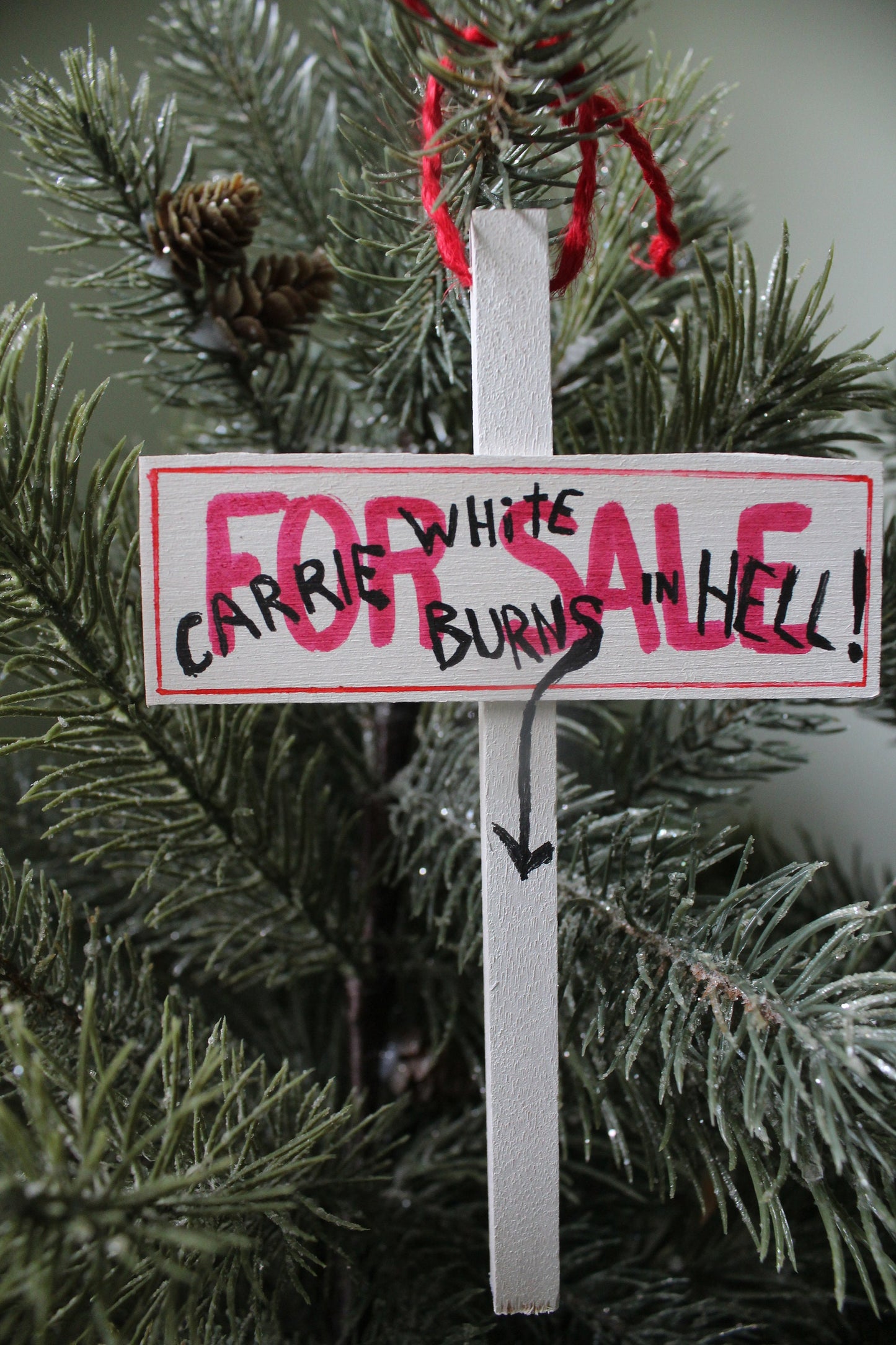 Stephen King Carrie for sale sign ornament Horror Halloween Christmas