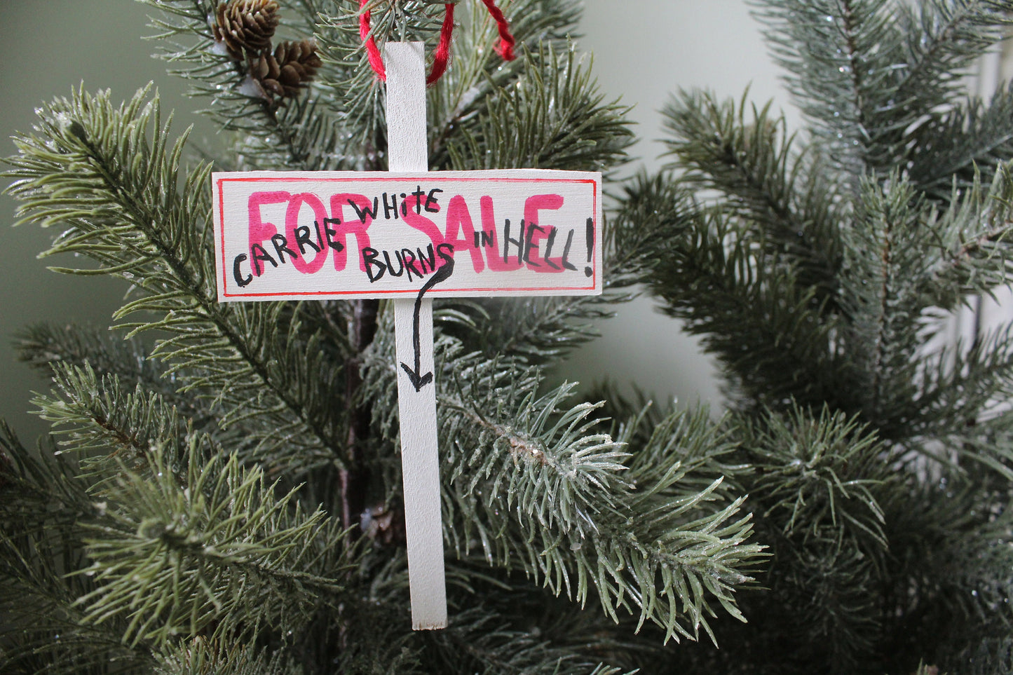 Stephen King Carrie for sale sign ornament Horror Halloween Christmas
