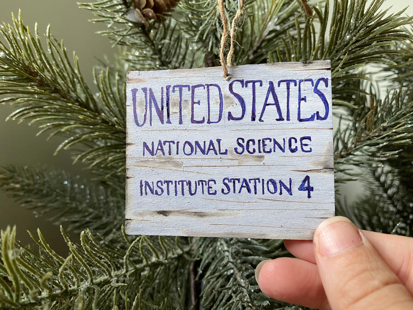 John carpenter The Thing outpost 31 institute research station 4 sign horror ornament