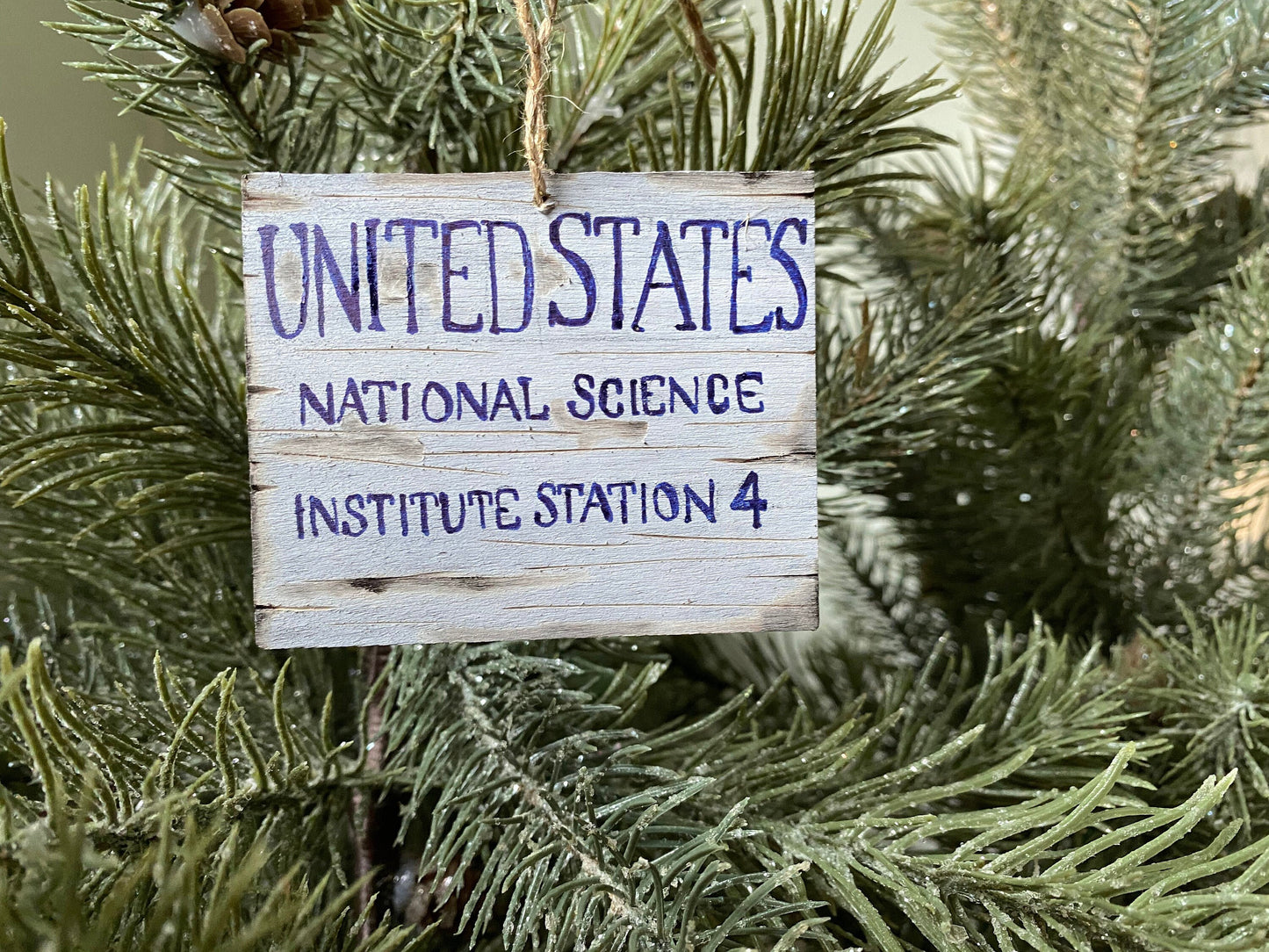 John carpenter The Thing outpost 31 institute research station 4 sign horror ornament