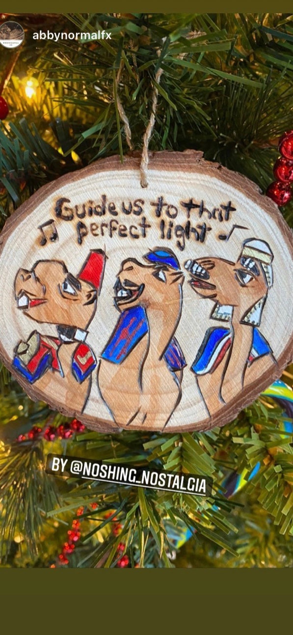 Claymation Christmas Camels we three kings Christmas ornament
