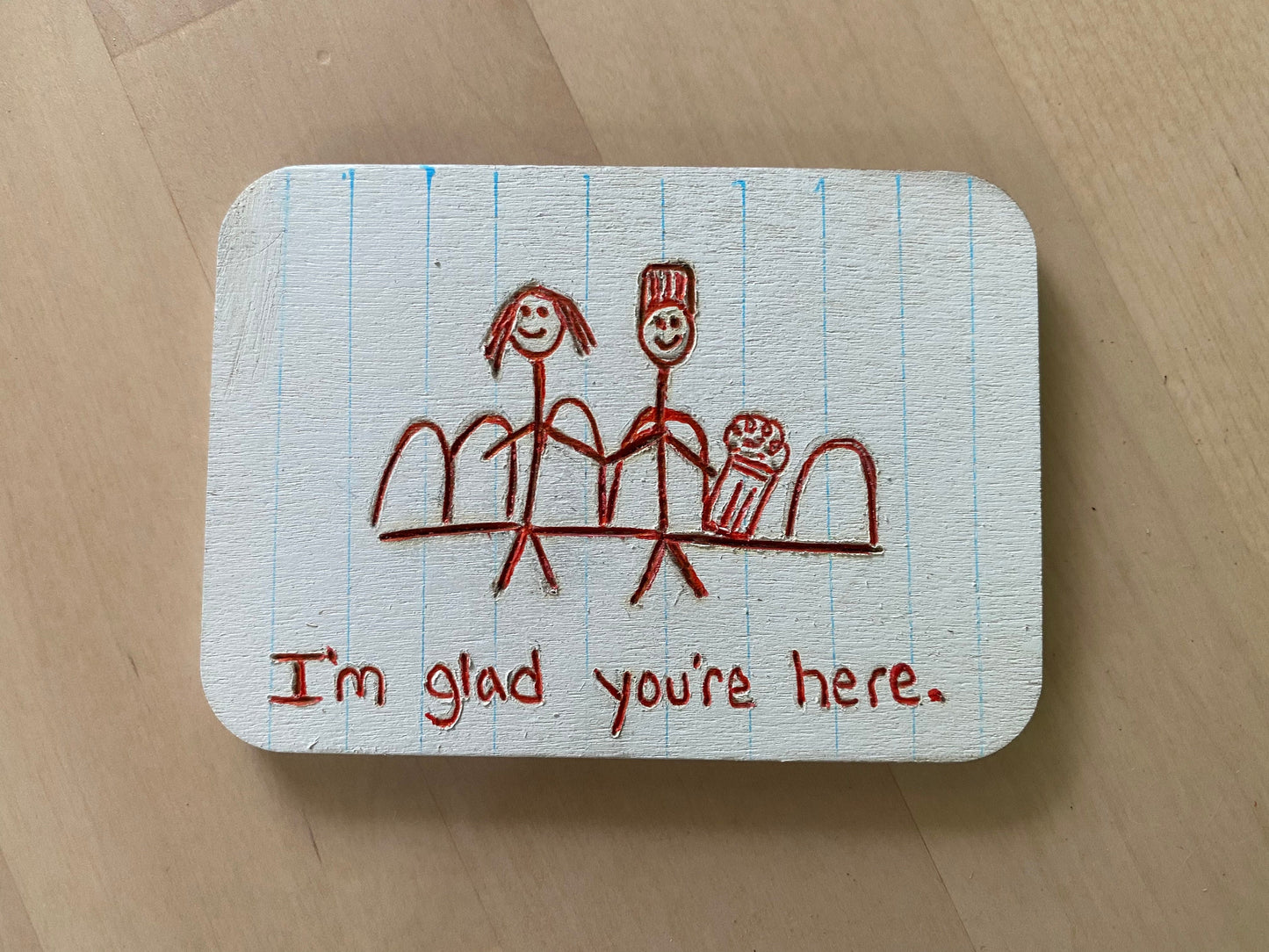 Stranger Things Max and Lucas I’m glad you’re here ornament magnet