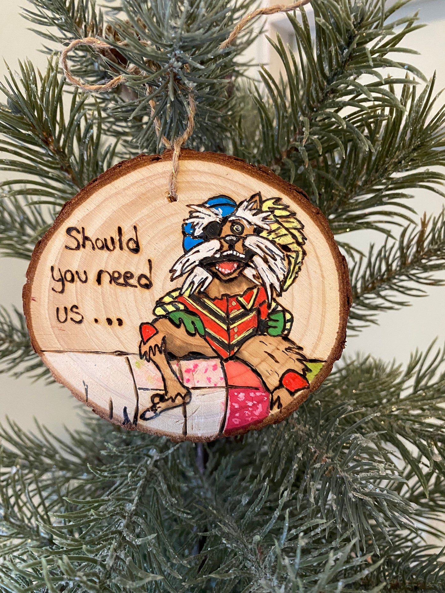 Jim Henson Labyrinth Sir Didymus Christmas ornament Muppets should you need us goblin king Sara jareth