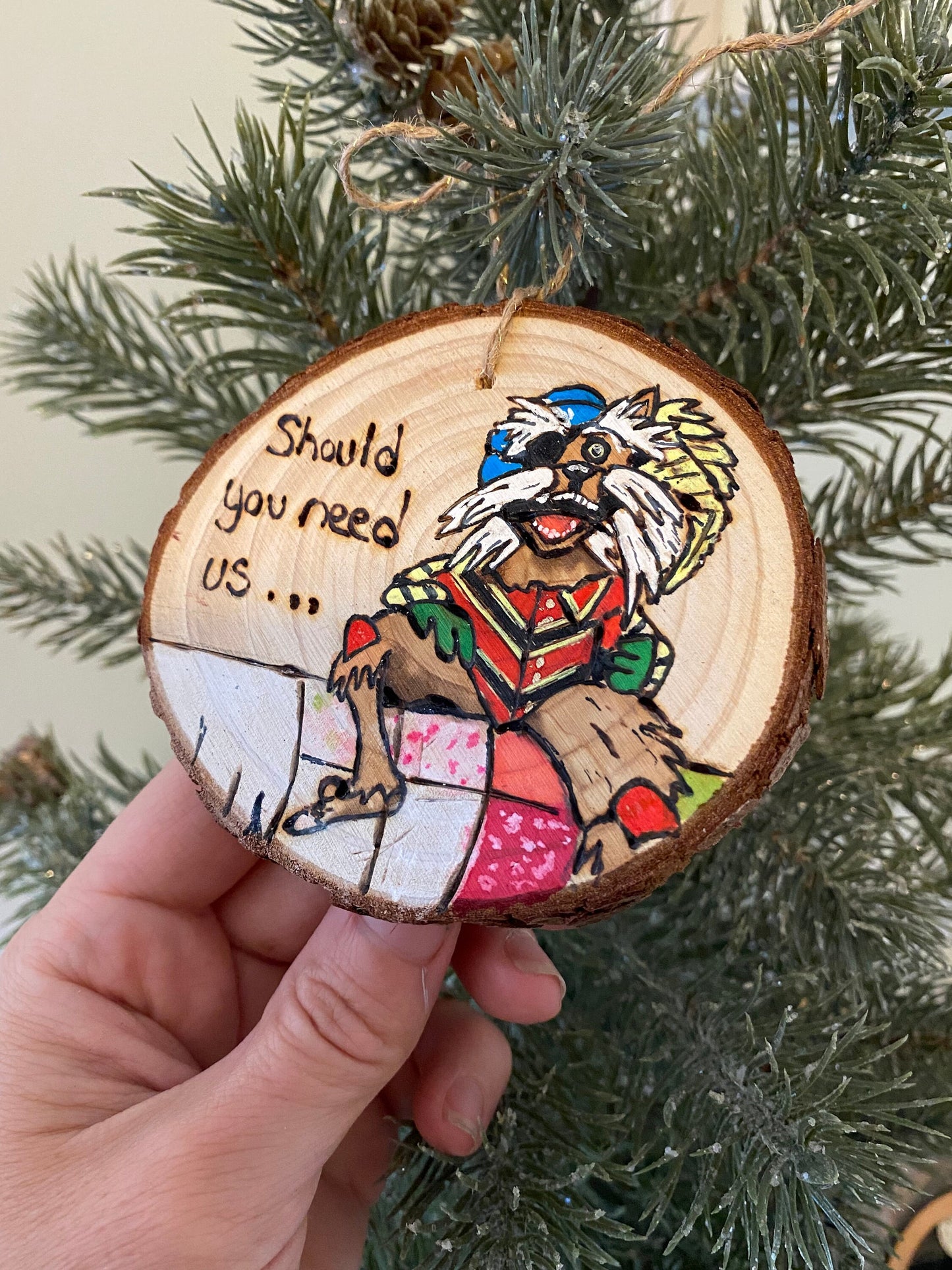 Jim Henson Labyrinth Sir Didymus Christmas ornament Muppets should you need us goblin king Sara jareth
