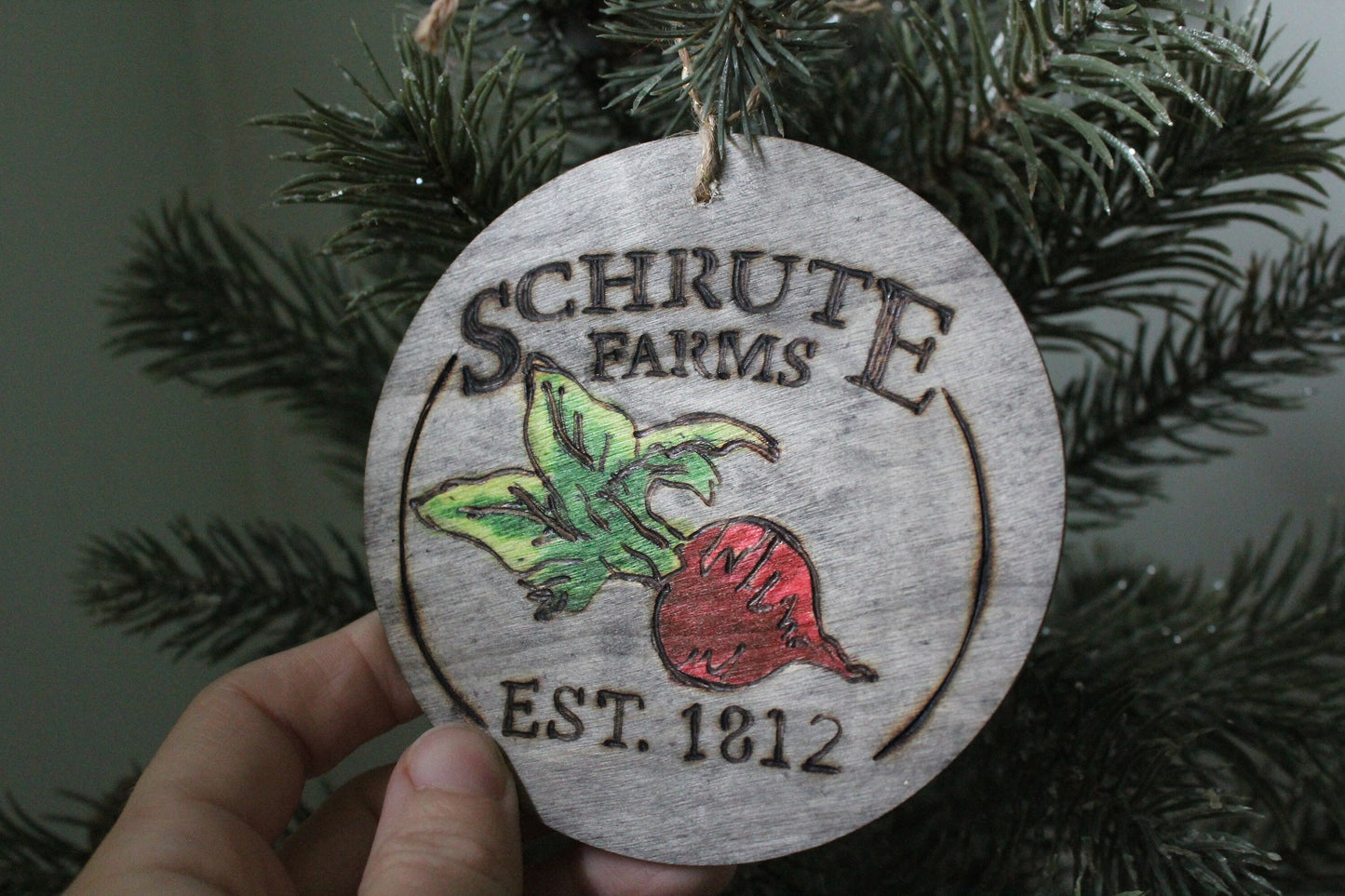 The Office Inspired Schrute Farms Christmas Ornament Dwight Schrute