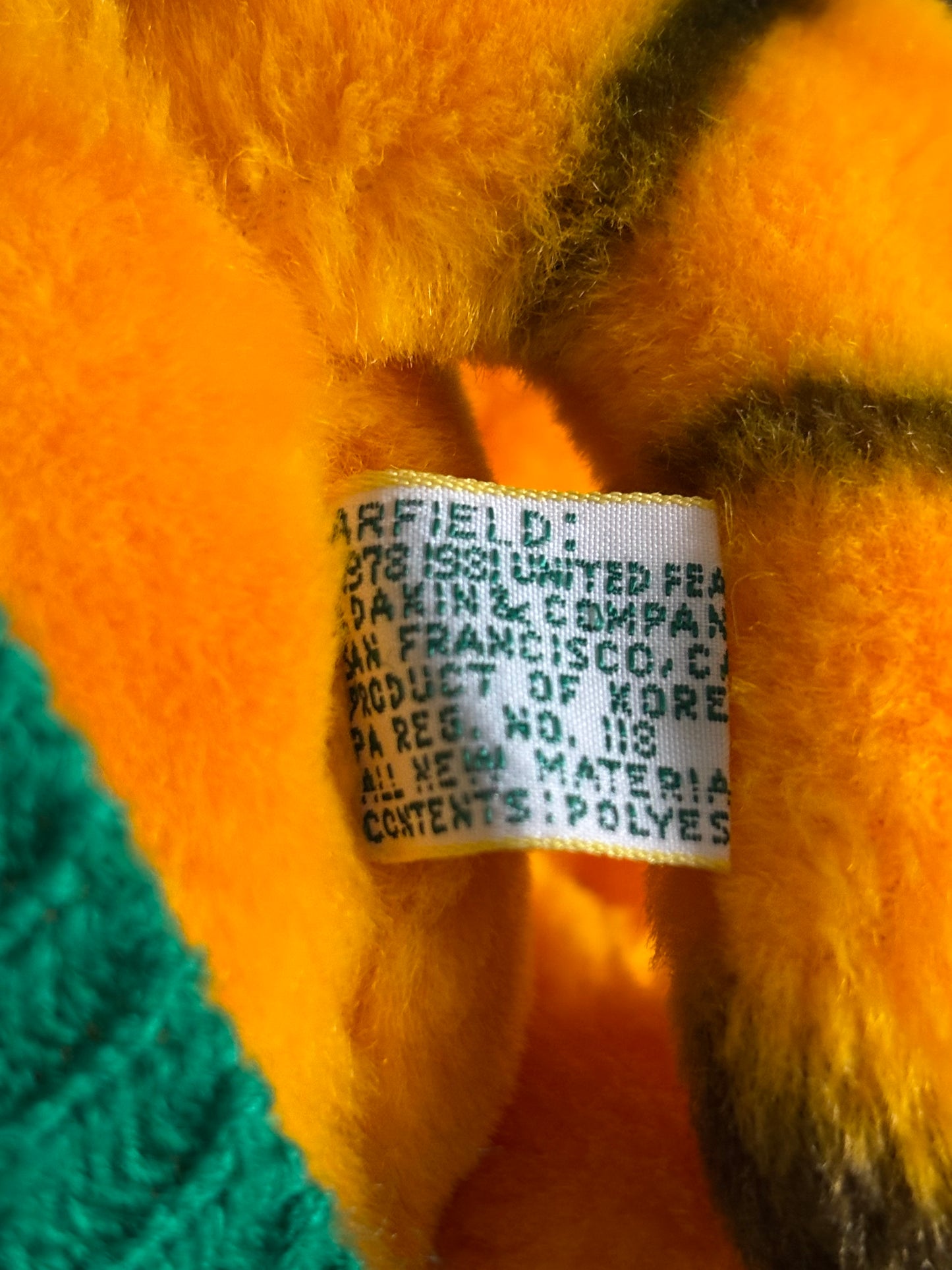 Vintage Garfield Gimme Plush 1981
