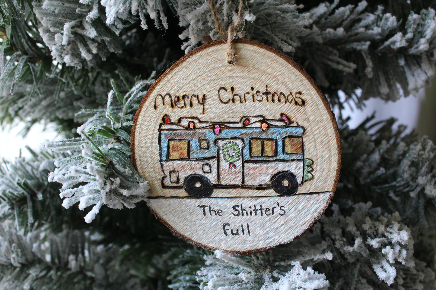 National Lampoons Christmas Vacation Shitter's Full RV ornament cousin Eddie