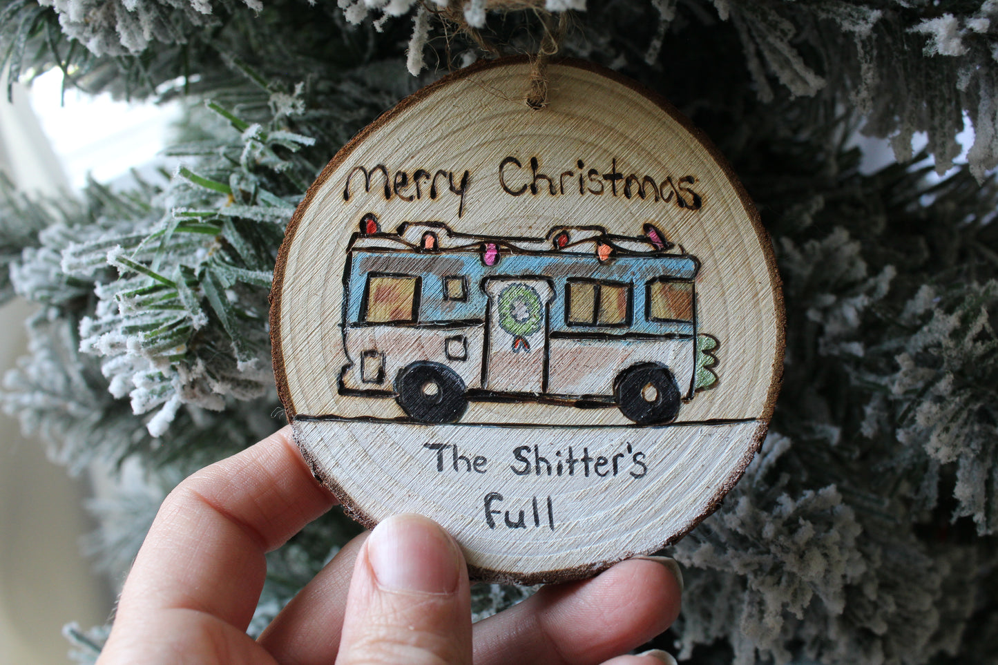 National Lampoons Christmas Vacation Shitter's Full RV ornament cousin Eddie