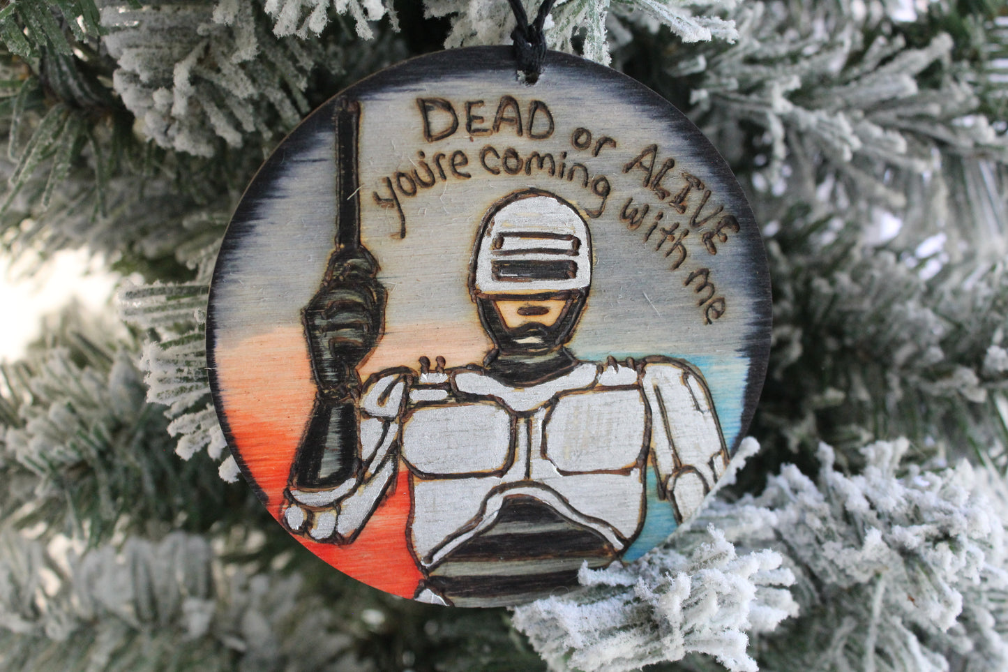 RoboCop "Dead or Alive, You're Coming With Me" Ornament Christmas