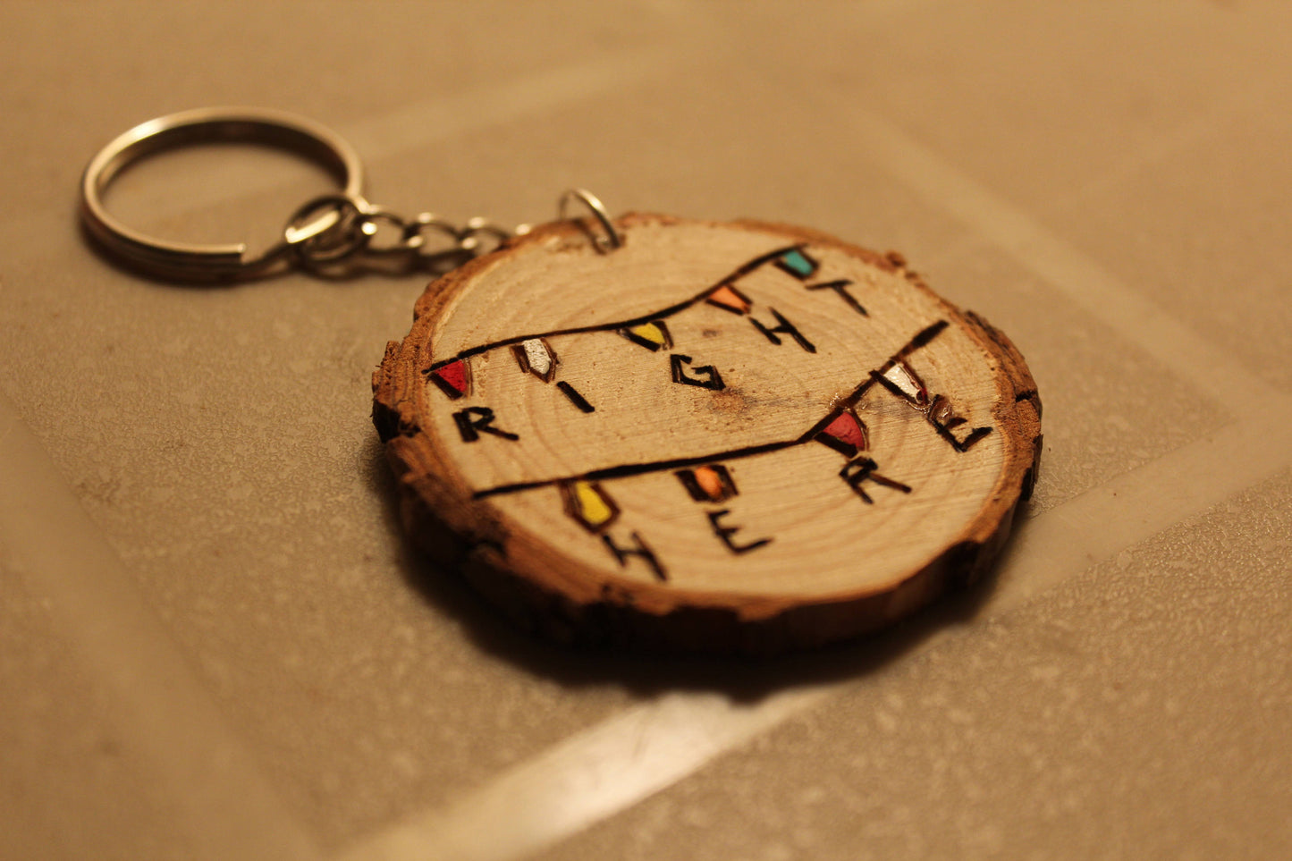 Stranger Things "RIGHT HERE" keychain