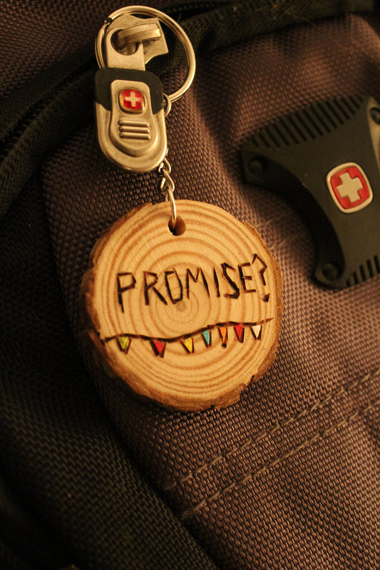 Stranger Things "Promise" keychain