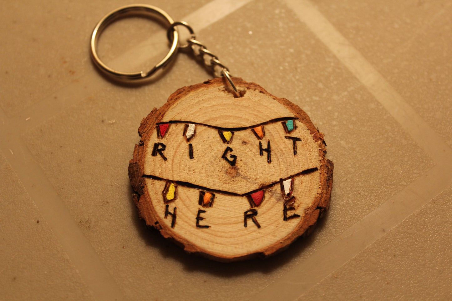 Stranger Things "RIGHT HERE" keychain