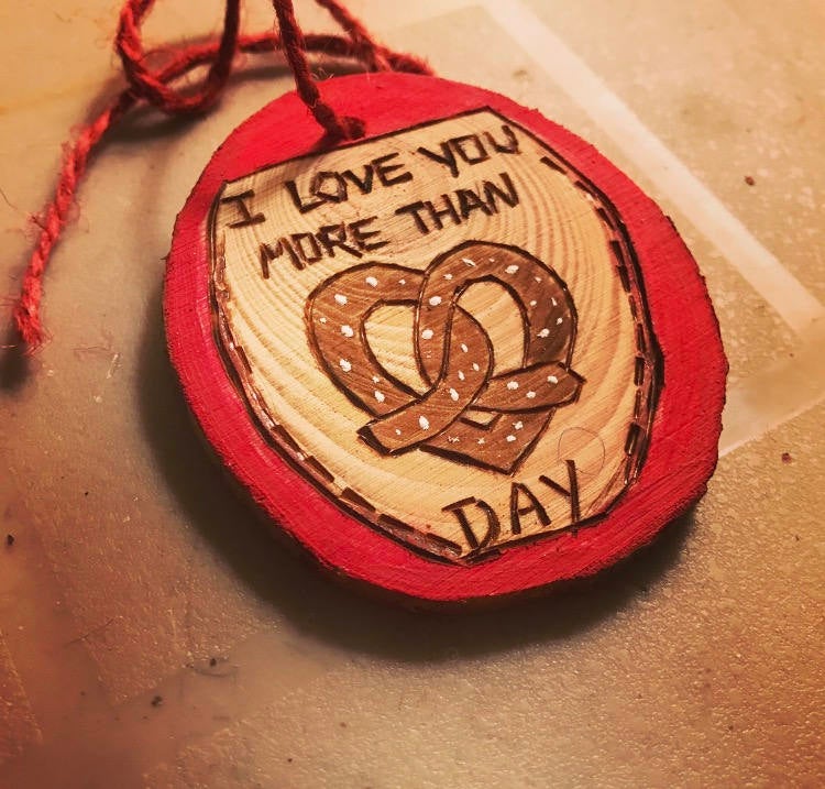 The Office inspired Pretzel Day ornament keychain magnet valentines day anniversary