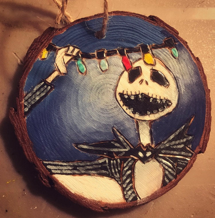 Nightmare before Christmas jack skellington Christmas town ornament Disney Tim burton