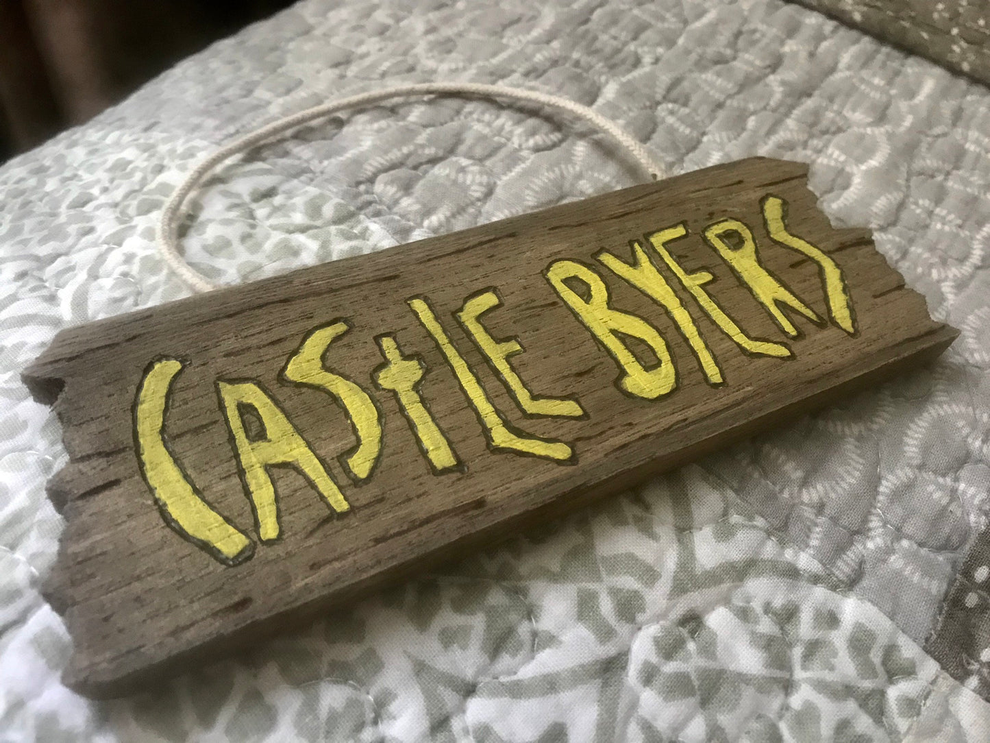 Stranger Things inspired Castle Byers Sign ornament decoration Christmas birthday plaque