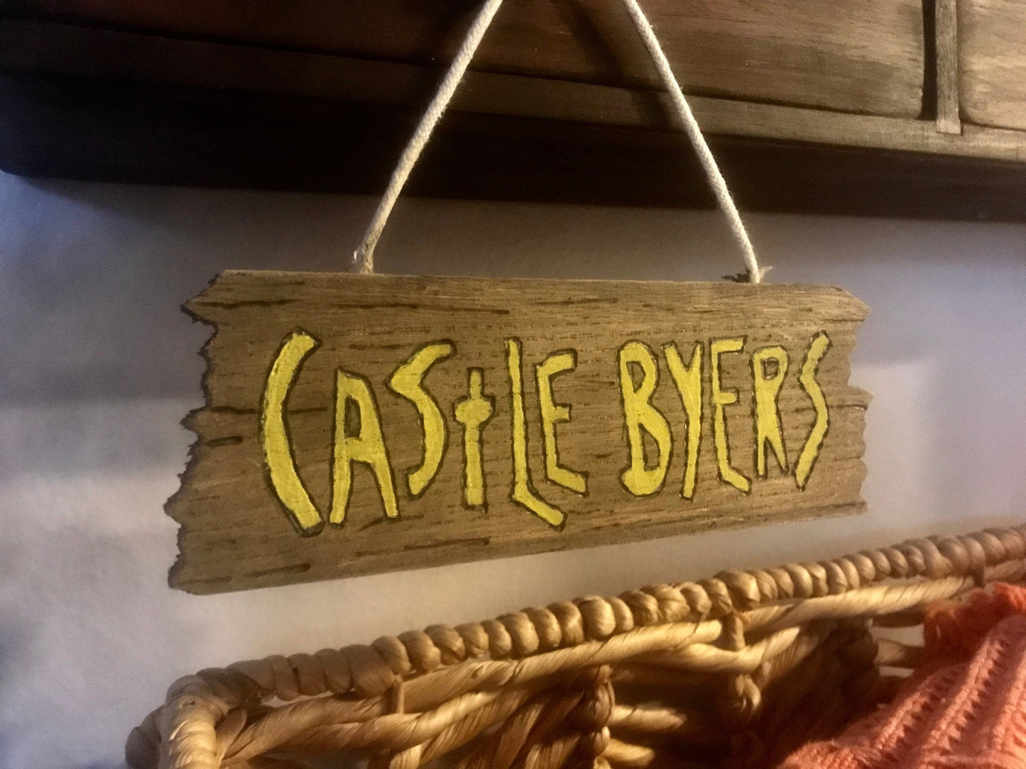 Stranger Things inspired Castle Byers Sign ornament decoration Christmas birthday plaque