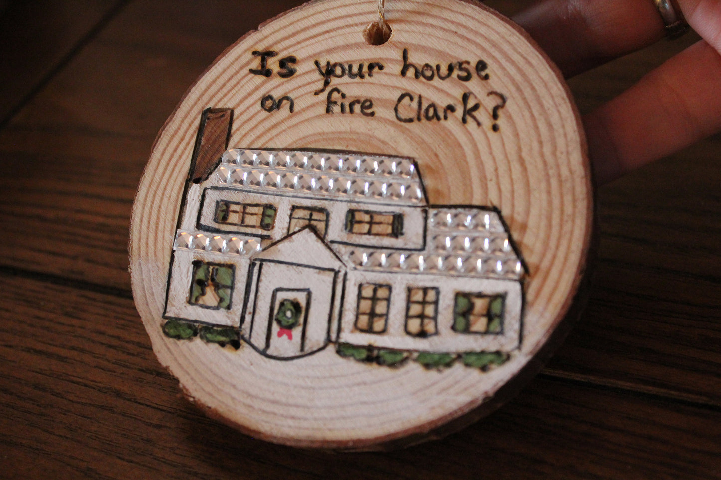 National Lampoons Christmas Vacation Is Your House on Fire Clark ornament