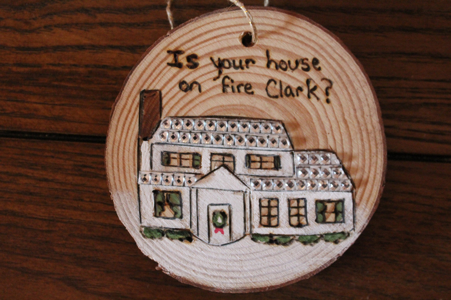 National Lampoons Christmas Vacation Is Your House on Fire Clark ornament