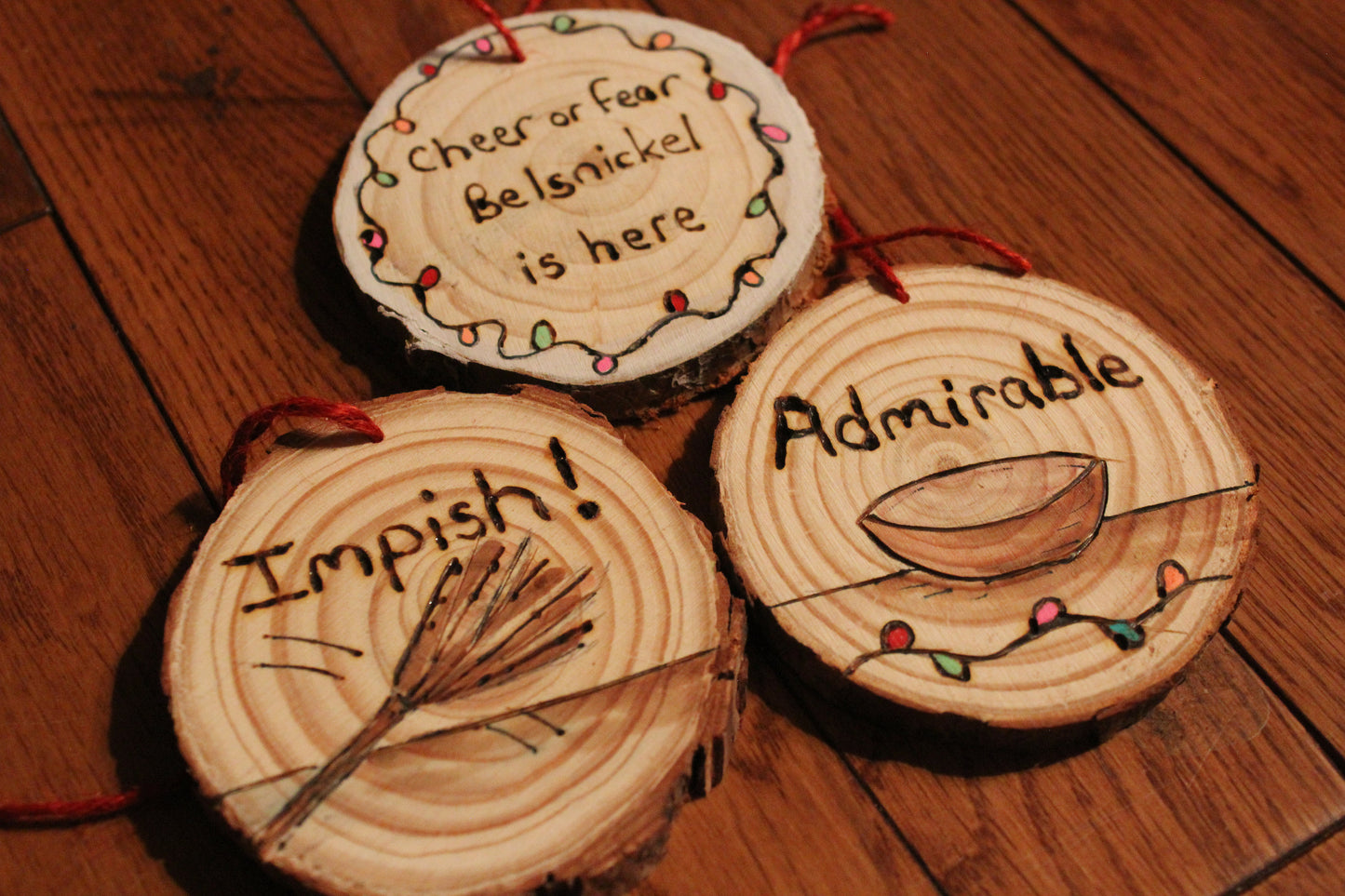 The Office inspired Belsnickel Impish Admirable ornament set dwight christmas