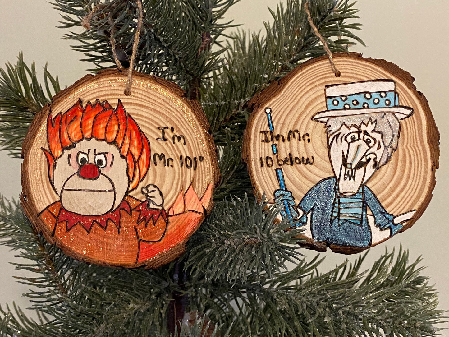 Heat Miser and Snow Miser Year Without a Santa Claus Rankin Bass Christmas Ornament