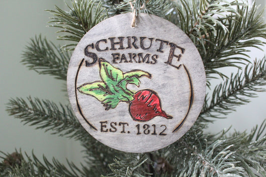 The Office Inspired Schrute Farms Christmas Ornament Dwight Schrute